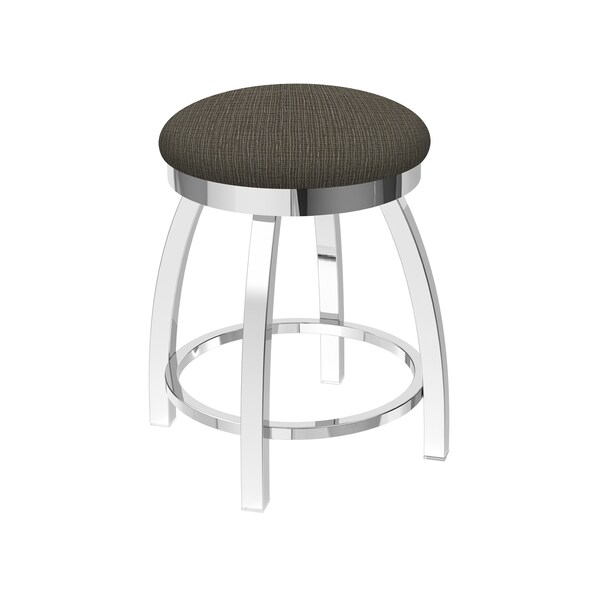 18" Swivel Vanity Stool, Chrome Finish, Graph Chalice Seat